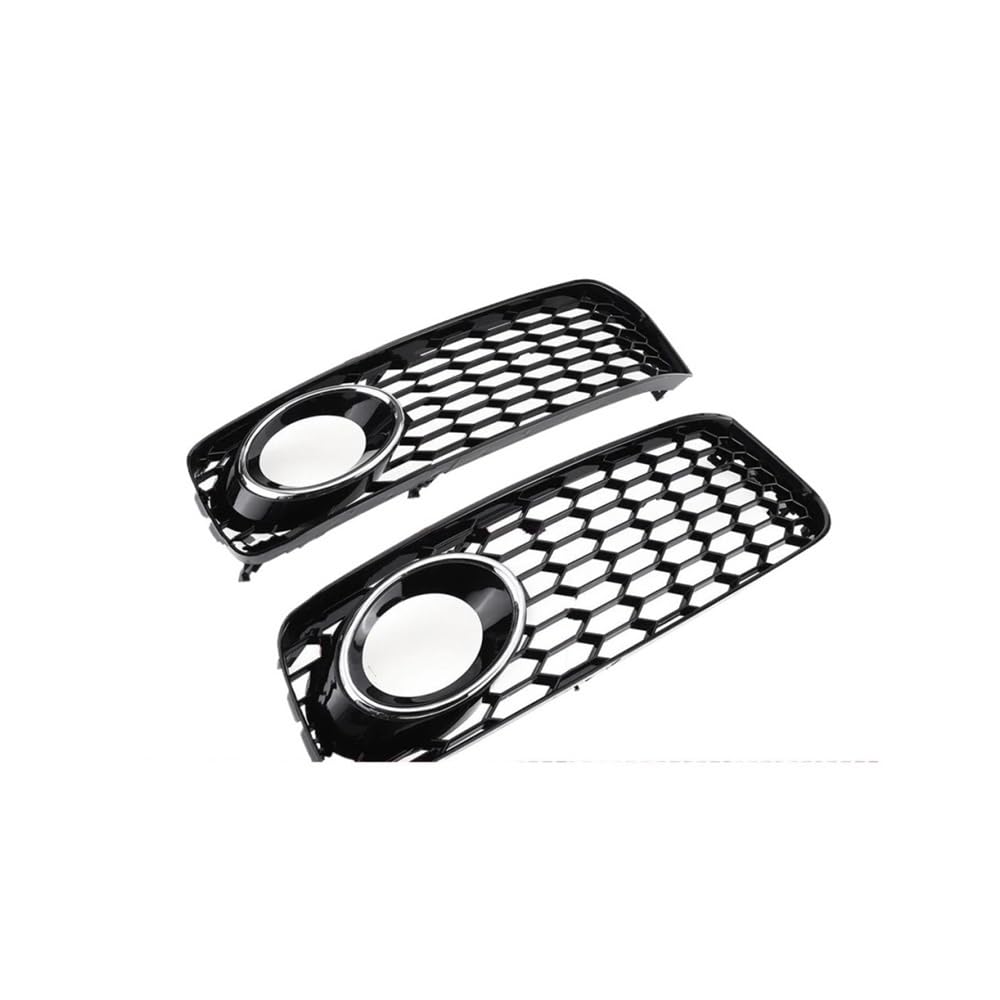 Auto-Frontgrill Wabengitter-Nebelscheinwerfer-Abdeckungsgitter 1 Paar Auto-Nebelscheinwerfer-Renngitter Für A5 S-Linie S5 B8 RS5 2008 2009 2010 2011 2012(Chrome Silver) von TASEKI