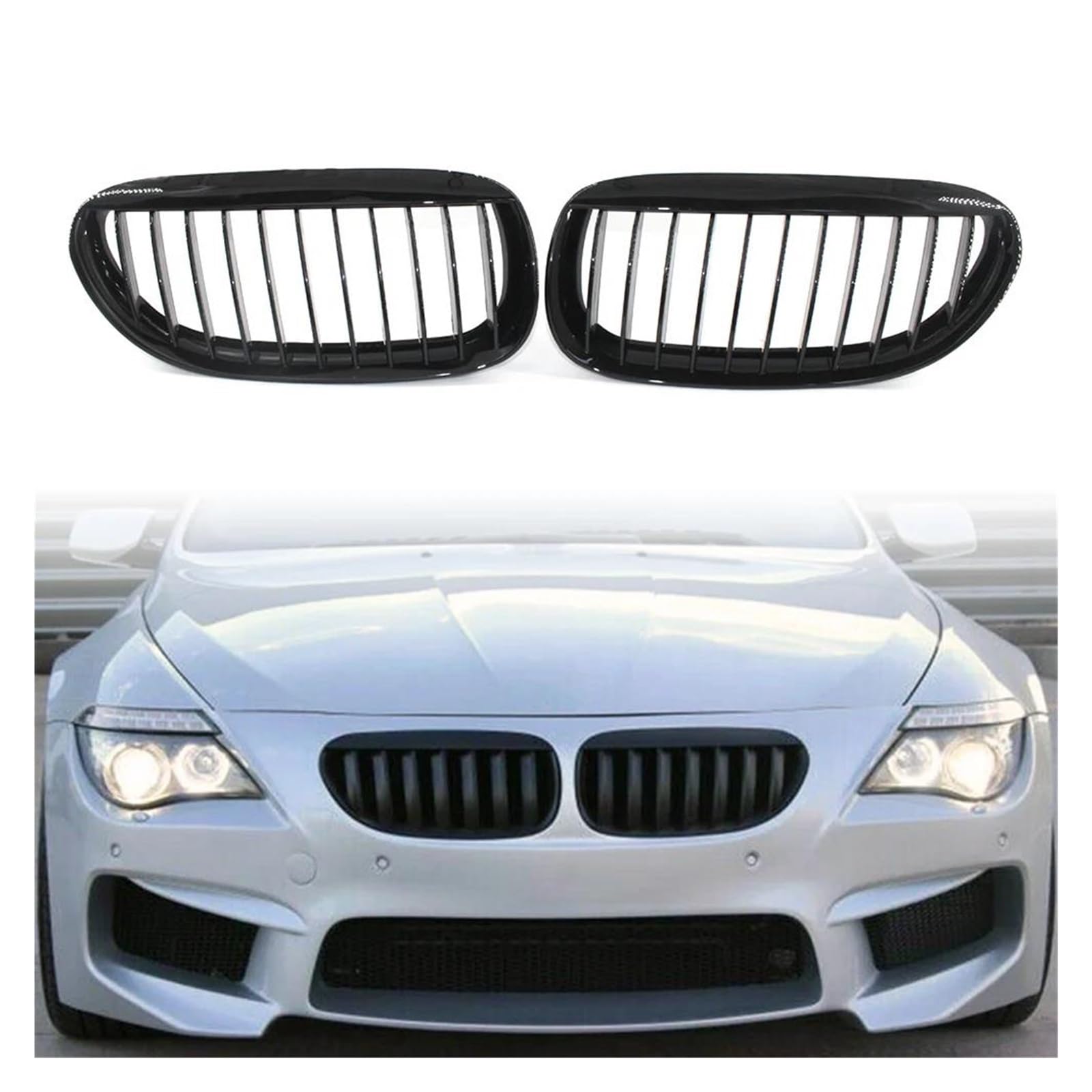 Auto Kühlergrill Für E63 E64 6 Serie 650i M6 2004 2005 2006 2007 2008 2009 2010 2 Stücke Glänzend Schwarz Auto Frontgrill Niere Mesh Grill Front Kühlergrill Auto Kühlergrill Für E63 E64 6 Serie 650i M6 2004 2005 2006 2007 2008 2009 2010 2 Stücke Glänzend Schwarz Auto Frontgrill Niere Mesh Grill Front Kühlergrill von TASEKI