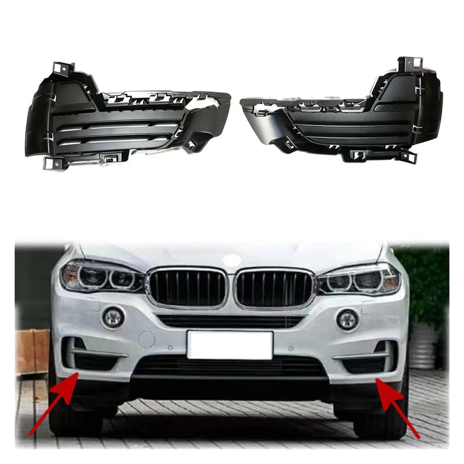 Auto Kühlergrill Für F15 Für X5 2014-2017 Strukturiertes Geschlossenes Gitter Links + Rechts 2 Stücke Schwarz Auto Vorderen Stoßstange Grille Nebel Licht Mesh Grill Front Kühlergrill Auto Kühlergrill Für F15 Für X5 2014-2017 Strukturiertes Geschlossenes Gitter Links + Rechts 2 Stücke Schwarz Auto Vorderen Stoßstange Grille Nebel Licht Mesh Grill Front Kühlergrill von TASEKI