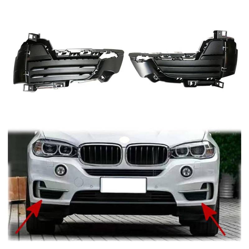 Auto Kühlergrill Für F15 Für X5 2014-2017 Strukturiertes Geschlossenes Gitter Links + Rechts 2 Stücke Schwarz Auto Vorderen Stoßstange Grille Nebel Licht Mesh Grill Front Kühlergrill von TASEKI