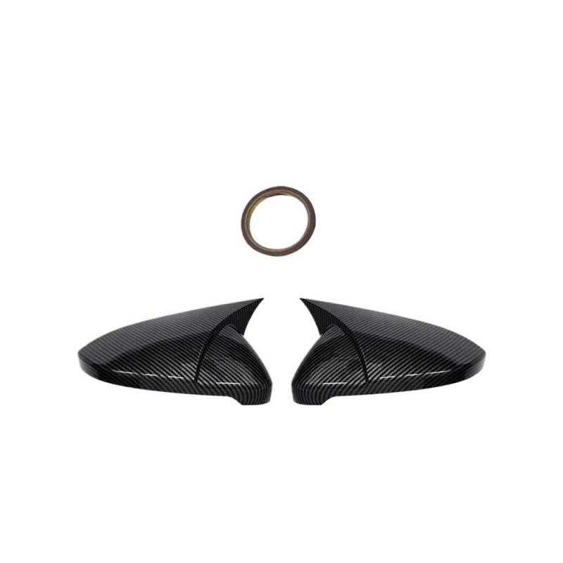 Automobil-Rückspiegelgehäuse 2 Stück Seitenrückspiegel-Abdeckkappen Spiegel-Werkzeugkoffer Schwarz Glänzend Tuning Für Golf MK6 MK7 7.5 GTI R GTD Base 2009–2020 Spiegelkappen(Blanc) von TASEKI