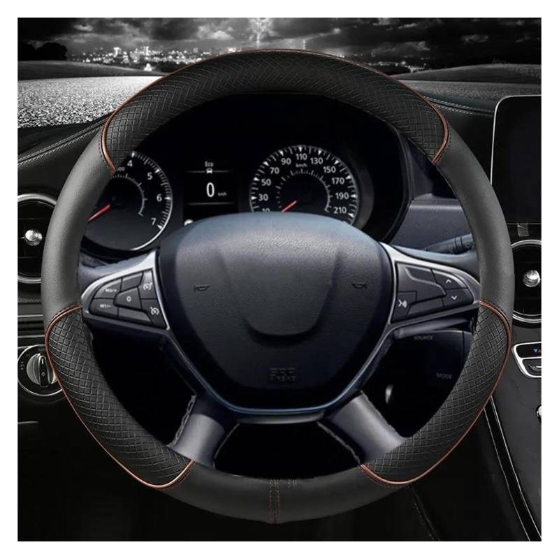 Lenkradbezug Auto PU Leder Auto Lenkrad Abdeckung Für Dacia Für Sandero Für Stepway Crossover Für Sandero Auto Zubehör Lenkrad Bezug (Farbe : Coffee) von TASEKI