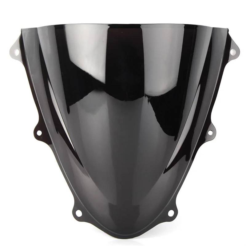 Windschild Motorrad Für Suzuki Für GSXR 600 750 2011-2022 Motorrad Windschutzscheibe Double Bubble ABS Windschutzscheibe Deflektor Windschutzscheibe (Farbe : Schwarz) von TASEKI