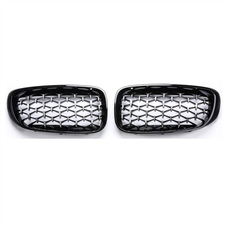 Kühlergrille Kompatibel Mit 3er Für GT F34 2012 2013 2014 2015 2016 2017 2018 2019 Nierengitter Lufteinlass Grill Auto Frontgitter Stoßstange Motorhaube Obere Gitterabdeckung(Silver and Black) von TATARENGS