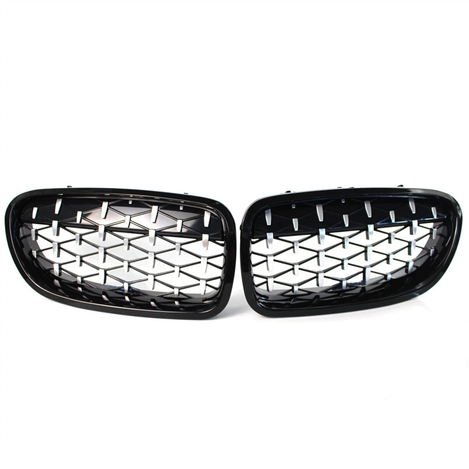 Kühlergrille Kompatibel Mit 5er Für F10 F11 F18 520i 525i 528i 530i 2010 2011 2012 2013 Nierengitter Lufteinlass Grill Auto Frontgitter Stoßstange Haube Obere Gitterabdeckung(Silver and Black) von TATARENGS