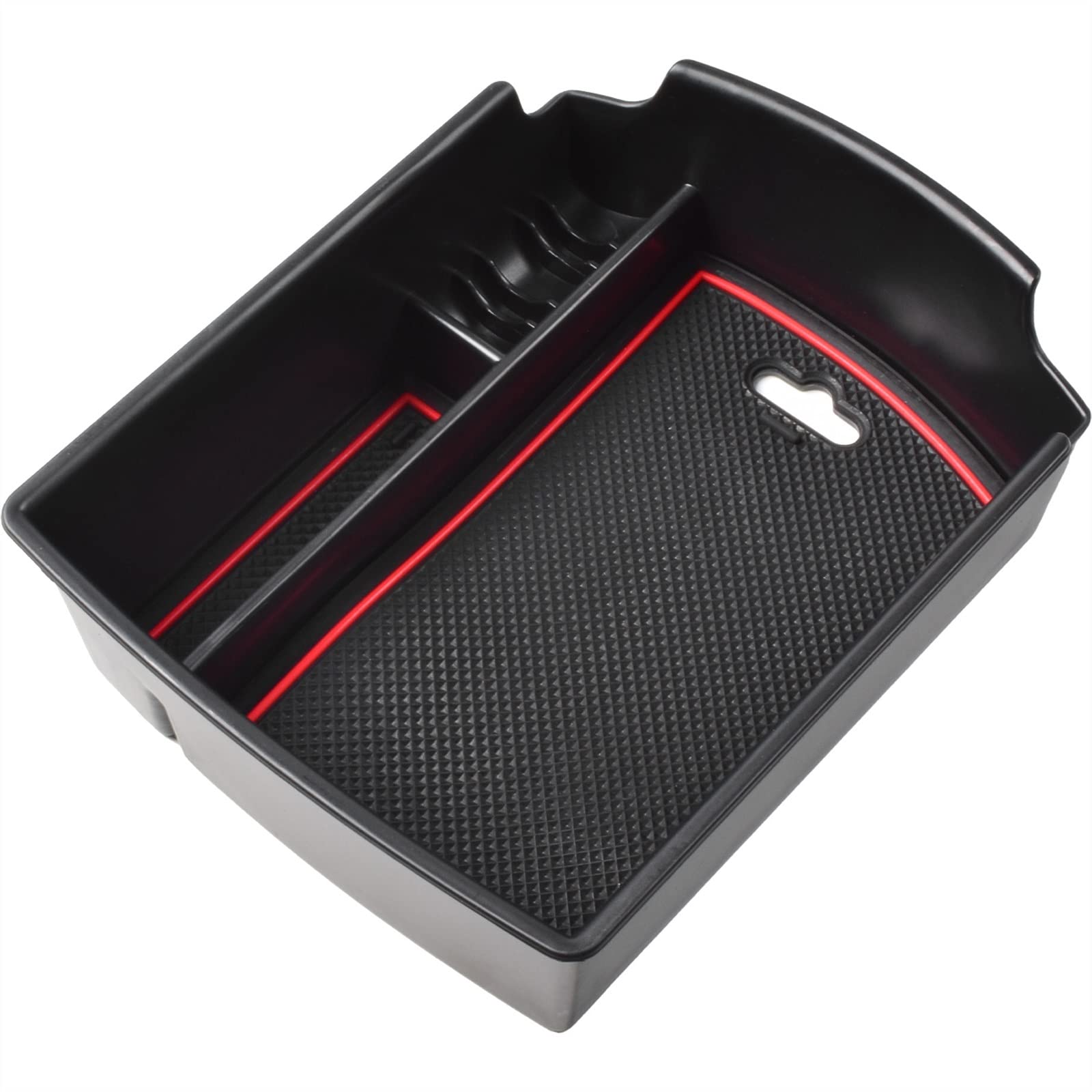 TATARENGS Aufbewahrungsbox Armlehne Auto-Mittelkonsolen-Organizer-Fach kompatibel mit K&ia für Soul 2020 2021 2022 2023 Innenzubehör Armlehnen-Organizer-Fach-Box(Red2) von TATARENGS