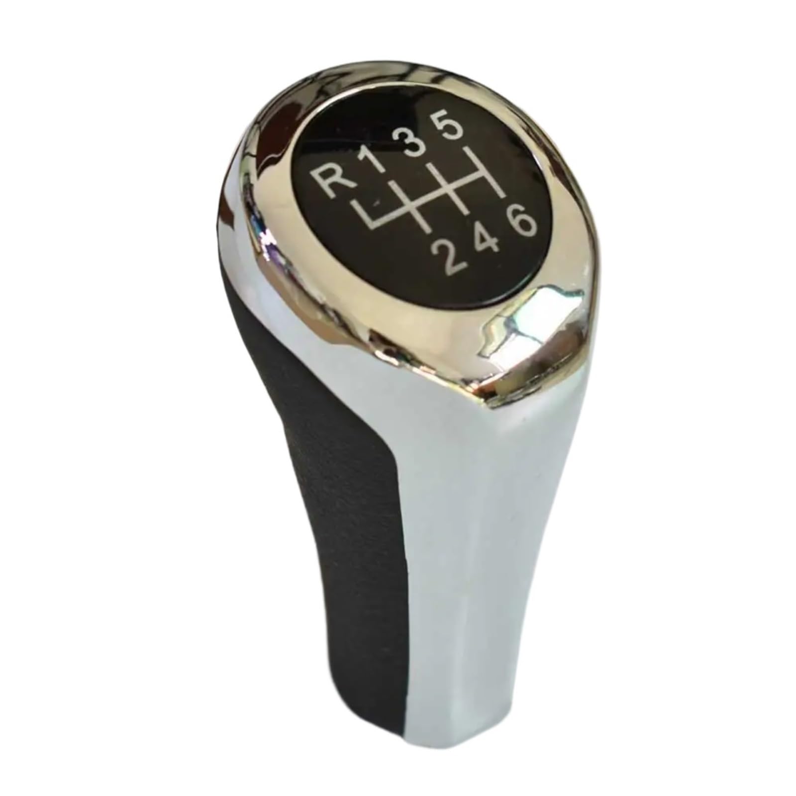 TATARENGS Kompatibel Mit Für 1er E81 E82 E87 E88 F20 Manuelles Automobil 5- Und 6-Gang-Schalthebel Schaltknauf Auto-Innenteile-Zubehör Auto Schaltknauf(Silver,6 Speed) von TATARENGS