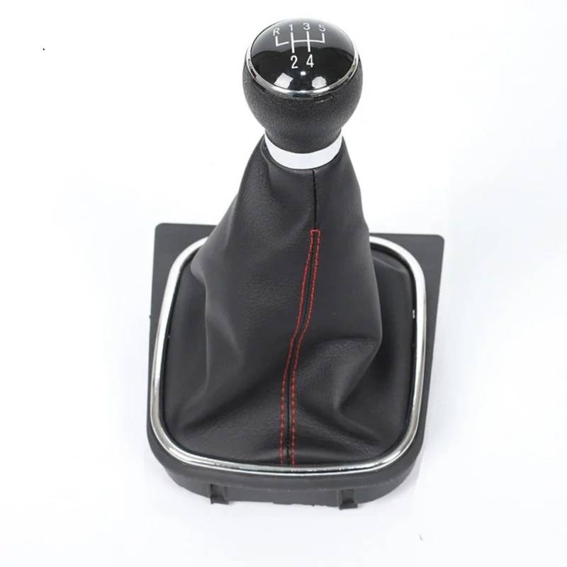 TATARENGS Kompatibel Mit VW Für Golf 6 Für J&etta MK6 2010 2011 2012 2013 2014 5 6 Speed ​​Stick Schaltknauf Auto-Innenteile-Zubehör Auto Schaltknauf(Red,5 Speed) von TATARENGS