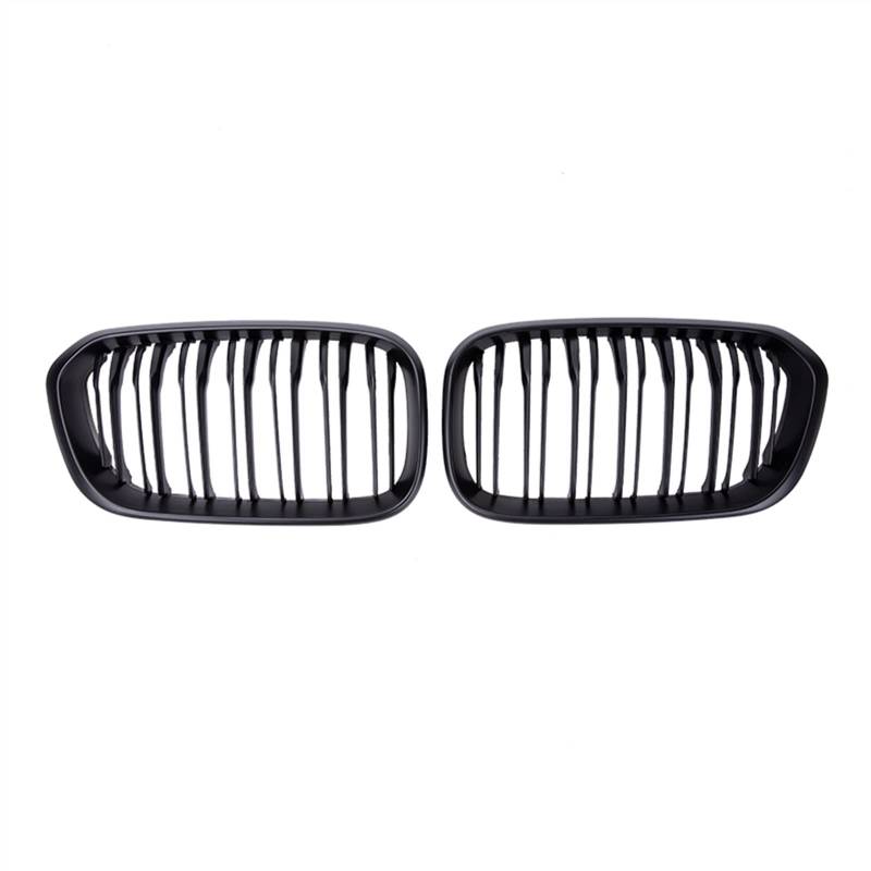 TATARENGS Kühlergrille Kompatibel Mit 1er Für F20 F21 2015 2016 2017 Nierengitter Lufteinlass Grill Auto Frontgitter Stoßstange Haube Obere Gitterabdeckung(Matte Black) von TATARENGS