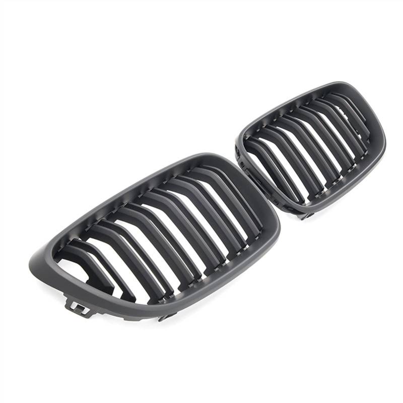 TATARENGS Kühlergrille Kompatibel Mit 2er Für F22 F23 F87 M2 2014 2015 2016 2017 2018 Nierengitter Lufteinlass Grill Auto Frontgitter Stoßstange Motorhaube Obere Gitterabdeckung(Matte Black) von TATARENGS