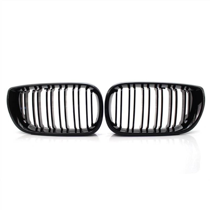 TATARENGS Kühlergrille Kompatibel Mit 3er Für E46 4-Türer 2002 2003 2004 2005 Nierengitter Lufteinlass Grill Auto Frontgitter Stoßstange Motorhaube Obere Gitterabdeckung(Gloss Black) von TATARENGS