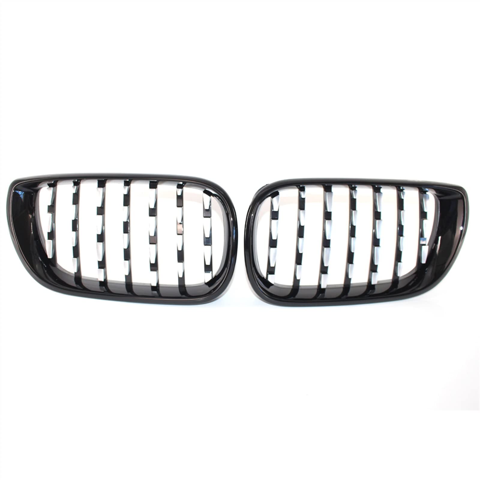 TATARENGS Kühlergrille Kompatibel Mit 3er Für E46 4-Türer 2002 2003 2004 2005 Nierengitter Lufteinlass Grill Auto Frontgitter Stoßstange Motorhaube Obere Gitterabdeckung(Silver and Black) von TATARENGS