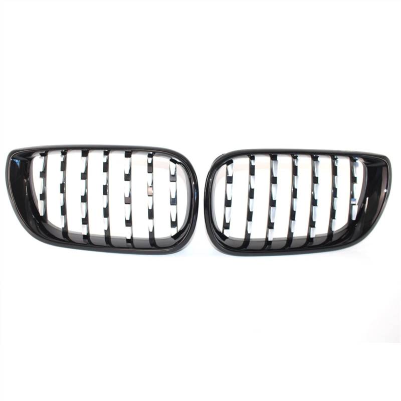 TATARENGS Kühlergrille Kompatibel Mit 3er Für E46 4-Türer 2002 2003 2004 2005 Nierengitter Lufteinlass Grill Auto Frontgitter Stoßstange Motorhaube Obere Gitterabdeckung(Silver and Black) von TATARENGS