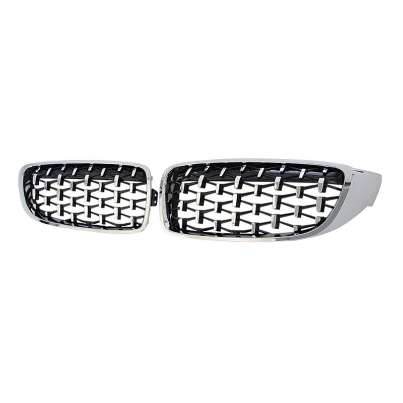 TATARENGS Kühlergrille Kompatibel Mit 4er Für F32 F33 2014 2015 2016 2017 2018 2019 2020 Nierengitter Lufteinlass Grill Auto Frontgitter Stoßstange Motorhaube Obere Gitterabdeckung(All Silver) von TATARENGS