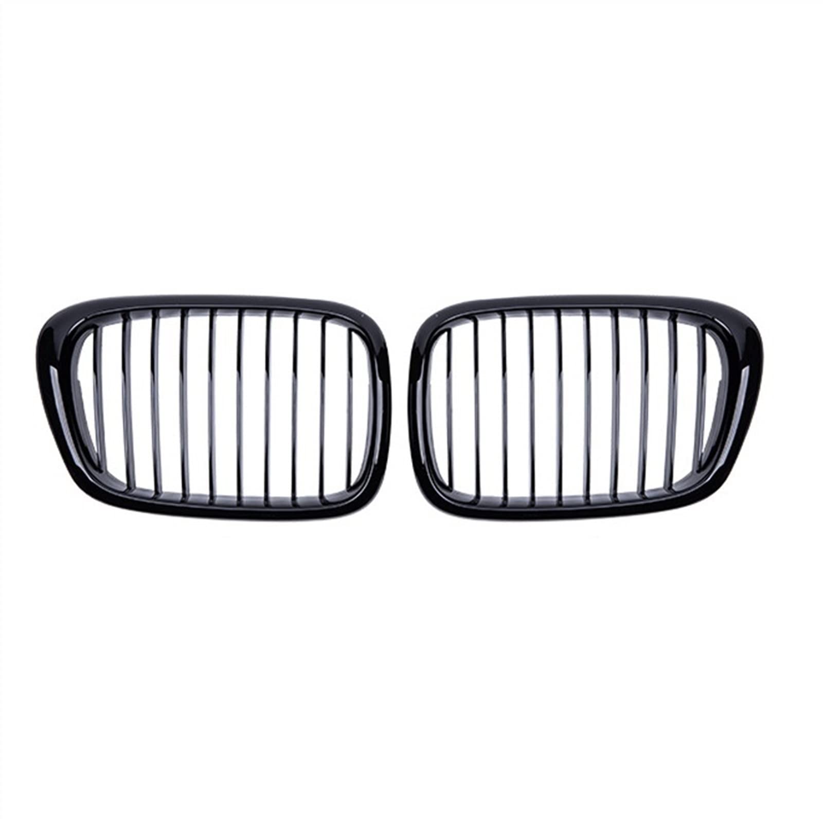 TATARENGS Kühlergrille Kompatibel Mit 5er Für E39 1999 2000 2001 2002 2003 Nierengitter Lufteinlass Grill Auto Frontgitter Stoßstange Motorhaube Obere Gitterabdeckung(Gloss Black) von TATARENGS