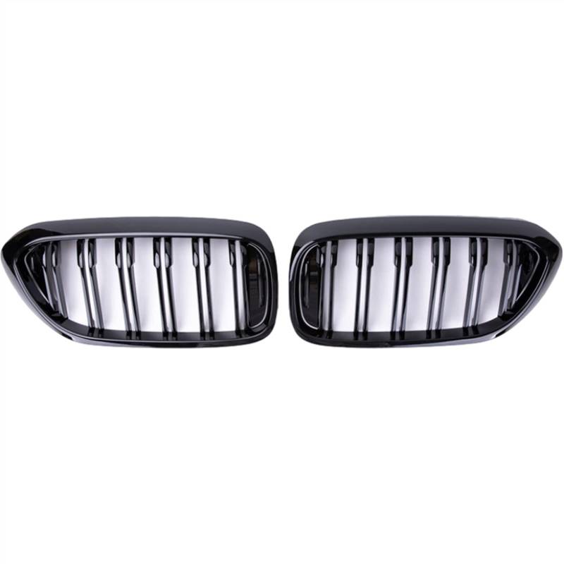 TATARENGS Kühlergrille Kompatibel Mit 5er Für G30 G38 525I 530I 540I 550I 2018 2019 2020 Nierengitter Lufteinlass Grill Auto Frontgitter Stoßstange Motorhaube Obere Gitterabdeckung(Gloss Black) von TATARENGS