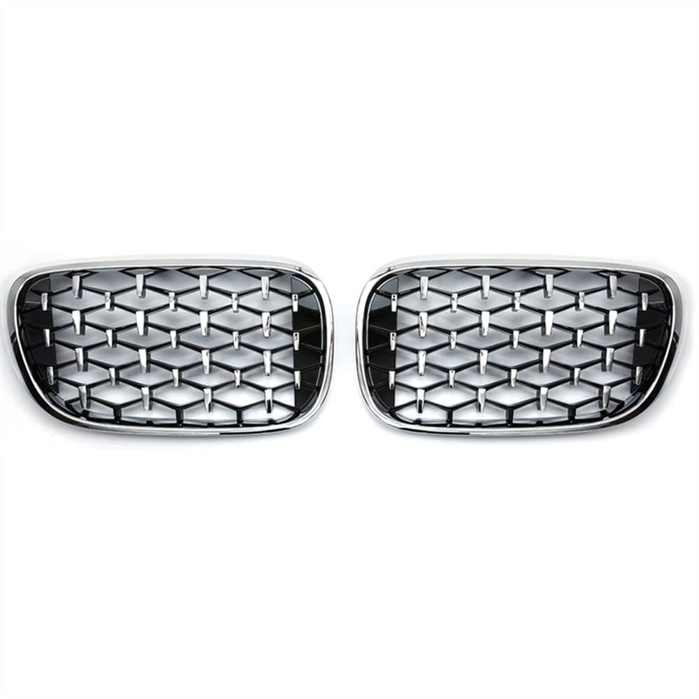 TATARENGS Kühlergrille Kompatibel Mit 7er Für G11 G12 2016 2017 2018 2019 2020 Nierengitter Lufteinlass Grill Auto Frontgitter Stoßstange Haube Obere Gitterabdeckung(Full Silver) von TATARENGS