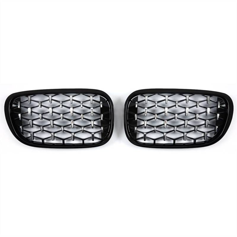 TATARENGS Kühlergrille Kompatibel Mit 7er Für G11 G12 2016 2017 2018 2019 2020 Nierengitter Lufteinlass Grill Auto Frontgitter Stoßstange Haube Obere Gitterabdeckung(Silver and Black) von TATARENGS
