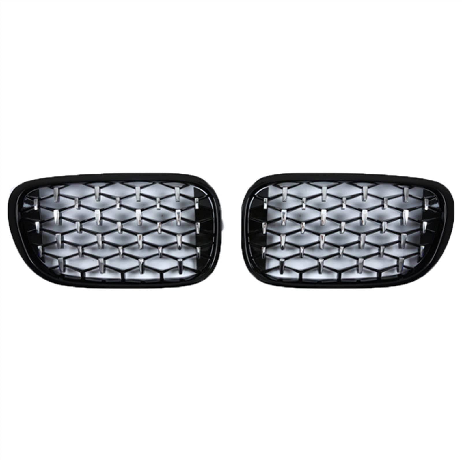 TATARENGS Kühlergrille Kompatibel Mit 7er Für G11 G12 730li 740li 2016 2017 2018 2019 Nierengitter Lufteinlass Grill Auto Frontgitter Stoßstange Haube Obere Gitterabdeckung(Black Silver) von TATARENGS