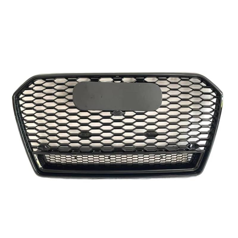 TATARENGS Kühlergrille Kompatibel Mit A6 S6 C7 2016 2017 2018, Auto-Oberstoßstange, Kühlergrillgitter, Frontstoßstangen-Mittelgrill, Renngitter-Ersatzteile(Glossy Black) von TATARENGS