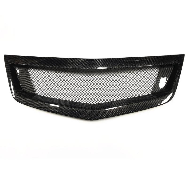 TATARENGS Kühlergrille Kompatibel Mit Accord Für Euro R 2011 2012 2013 2014 Grill Air Vent Mesh Frame Grid Auto Obere Stoßstange Ansaughaube Wabenstil Frontgrill von TATARENGS