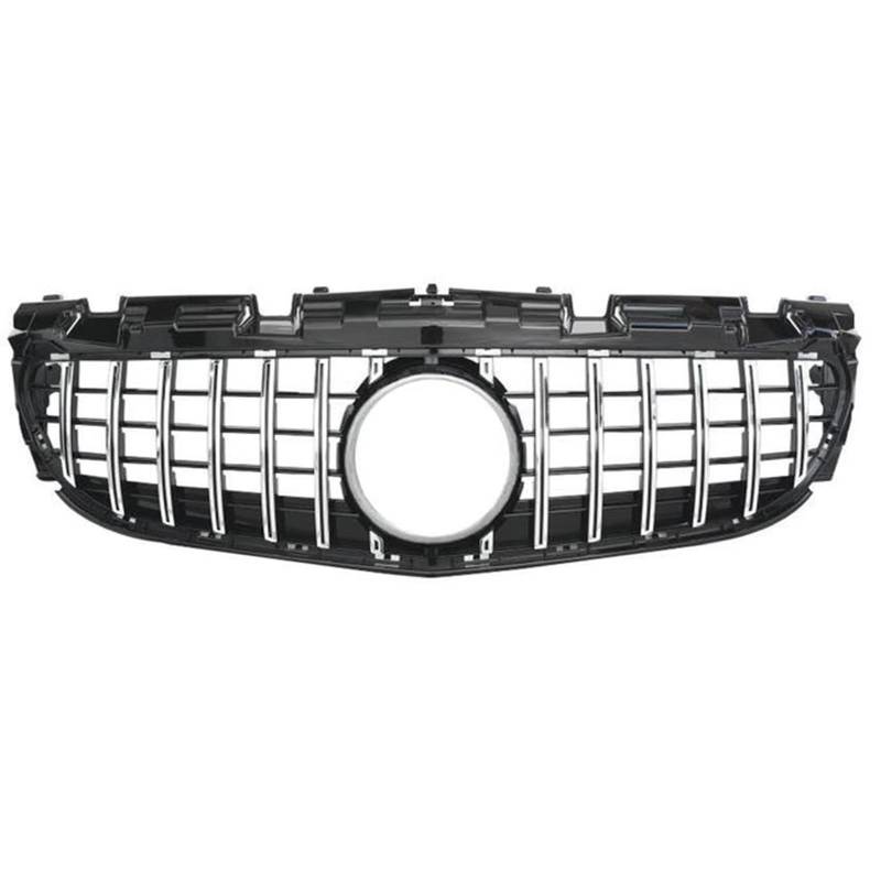 TATARENGS Kühlergrille Kompatibel Mit Benz Für W172 R172 SLC300 SLC-Klasse 2016 2017 2018 2019 2020 Auto-Oberstoßstangenhaube Mesh Grid Grill Frontgrill Autozubehör(Silver) von TATARENGS