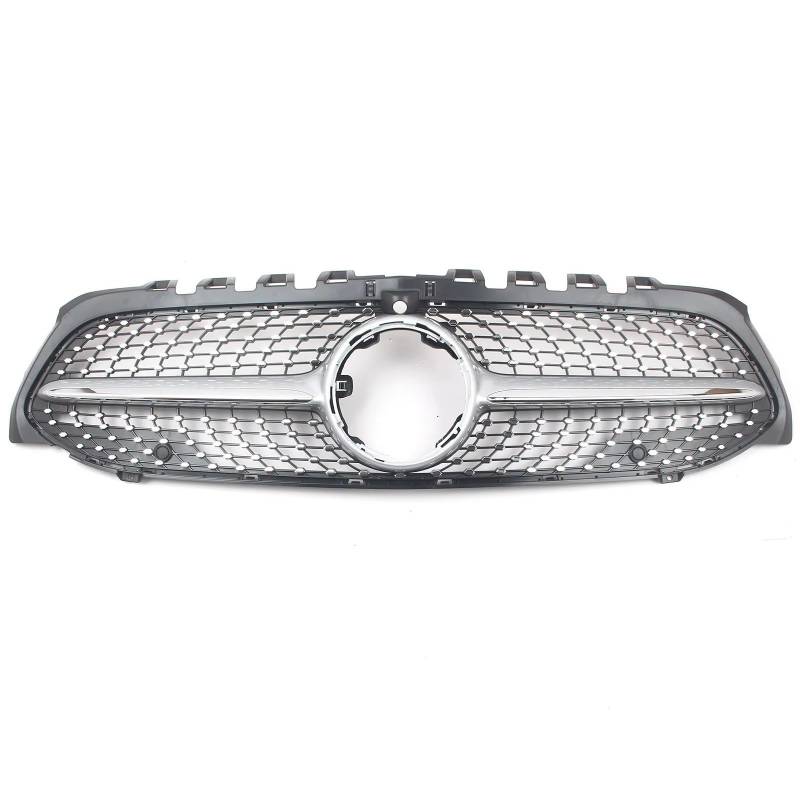 TATARENGS Kühlergrille Kompatibel Mit Benz Für W177 A-Klasse 2019 2020 2021 2022 Auto-Frontgrill Autozubehör Mit Kameraloch Frontstoßstangengrill Renngrill(Silver) von TATARENGS