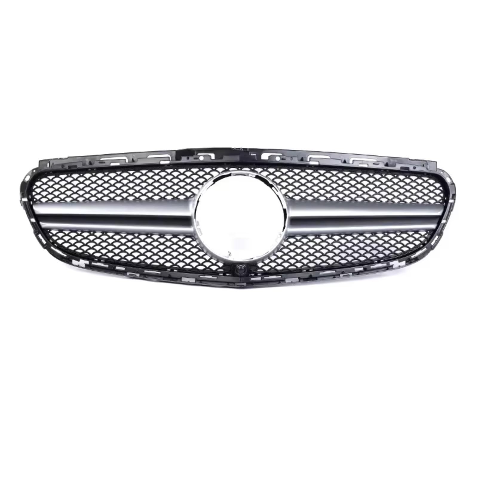 TATARENGS Kühlergrille Kompatibel Mit Benz Für W212 E-Klasse 2009 2010 2011 2012 2013 2014 2015. Auto-Front-Racing-Grill, Stoßstangen-Mittelgitter-Grill, Autozubehörteile(Silver,AMG 14-15) von TATARENGS