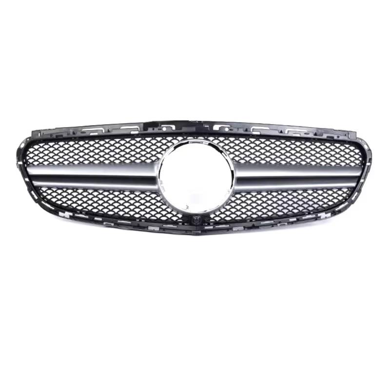 TATARENGS Kühlergrille Kompatibel Mit Benz Für W212 E-Klasse 2009 2010 2011 2012 2013 2014 2015. Auto-Front-Racing-Grill, Stoßstangen-Mittelgitter-Grill, Autozubehörteile(Silver,AMG 14-15) von TATARENGS