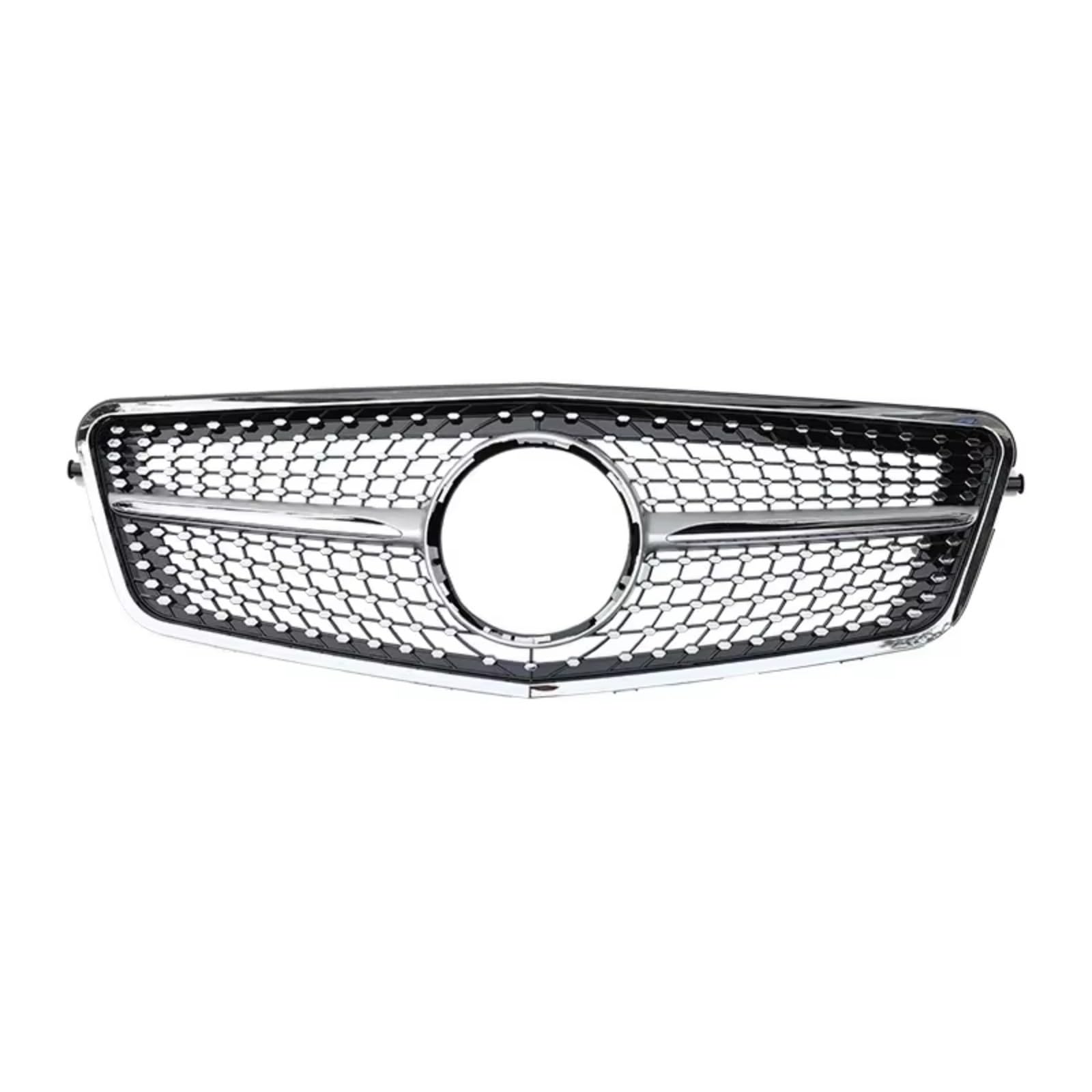 TATARENGS Kühlergrille Kompatibel Mit Benz Für W212 E-Klasse 2009 2010 2011 2012 2013 2014 2015. Auto-Front-Racing-Grill, Stoßstangen-Mittelgitter-Grill, Autozubehörteile(Silver,Diamond 08-13) von TATARENGS