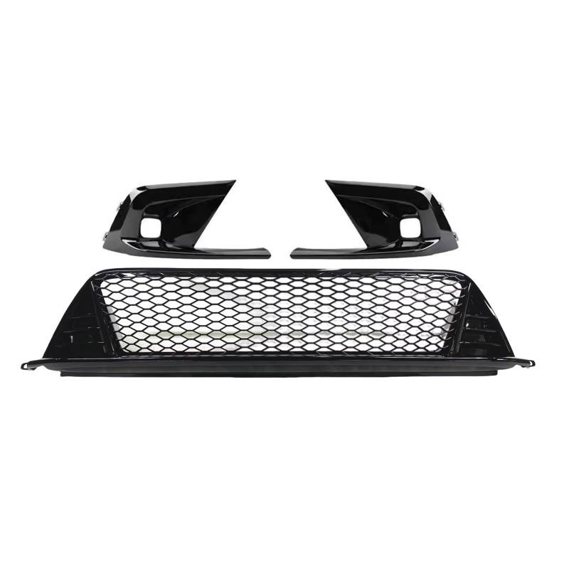 TATARENGS Kühlergrille Kompatibel Mit Civic 11th 2022 2023 2024, Auto-Frontgrill, Unterer Seitengrill, Stoßstangenhaube, Nebelscheinwerfer-Lampenabdeckung Mit Lufteinlass-Lüftungsrahmenverkleidung von TATARENGS