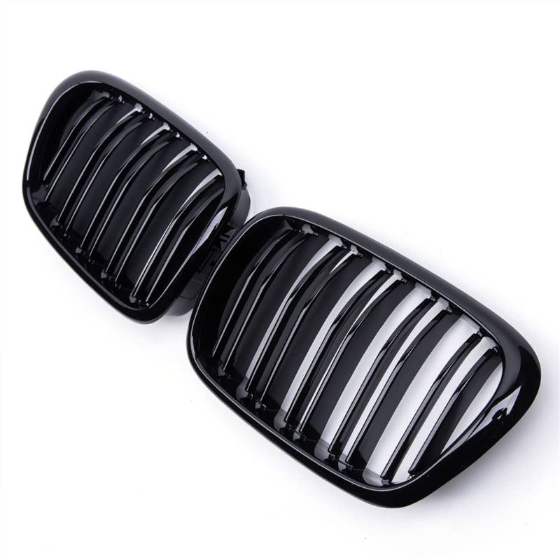 TATARENGS Kühlergrille Kompatibel Mit E39 M5 520 523 525 528 1999 2000 2001 2002 2003 2004 1 Paar Auto Frontgrill Nierengrill Lufteinlass Grilla(Gloss Black) von TATARENGS