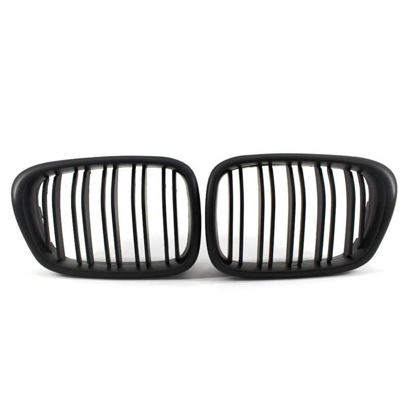 TATARENGS Kühlergrille Kompatibel Mit E39 M5 520 523 525 528 1999 2000 2001 2002 2003 2004 1 Paar Auto Frontgrill Nierengrill Lufteinlass Grilla(Matte Black) von TATARENGS