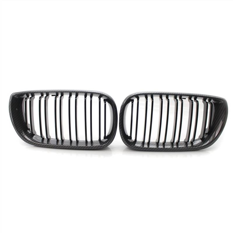TATARENGS Kühlergrille Kompatibel Mit E46 2002 2003 2004 2005 Kohlefaser Auto Stoßstange Haube Front Nierengrill Lufteinlass Grill Obere Grillabdeckung(Carbon Fiber) von TATARENGS