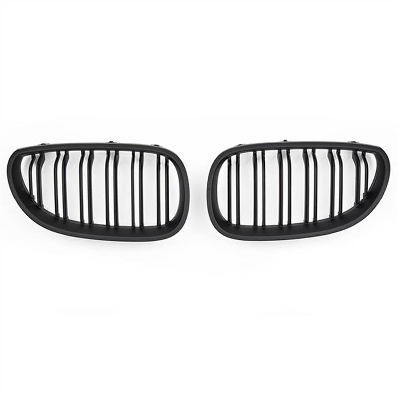 TATARENGS Kühlergrille Kompatibel Mit E60 E61 2003 2004 2005 2006 2007 2008 2009 2010 Auto-Stoßfängerhaube Lufteinlassgrill Oberer Grillabdeckung Vordere Nierengitter(Matte Black) von TATARENGS