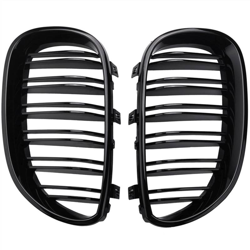 TATARENGS Kühlergrille Kompatibel Mit E60 E61 2003 2004 2005 2006 2007 2008 2009 2010 Nierengitter Lufteinlassgitter Auto Frontgrills Stoßstange Haube Obere Grillabdeckung von TATARENGS