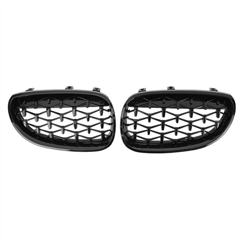 TATARENGS Kühlergrille Kompatibel Mit E60 E61 550i 535i 2004 2005 2006 2007 2008 2009 Nierengitter Lufteinlass Grill Auto Frontgitter Stoßstange Haube Obere Gitterabdeckung(Black) von TATARENGS