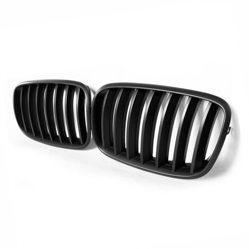TATARENGS Kühlergrille Kompatibel Mit E70 E71 E72 X5 X6 2007 2008 2009 2010 2011 2012 2013 Auto Vorne Nierengitter Lufteinlassgitter Obere Gitterabdeckung(Matte Black) von TATARENGS