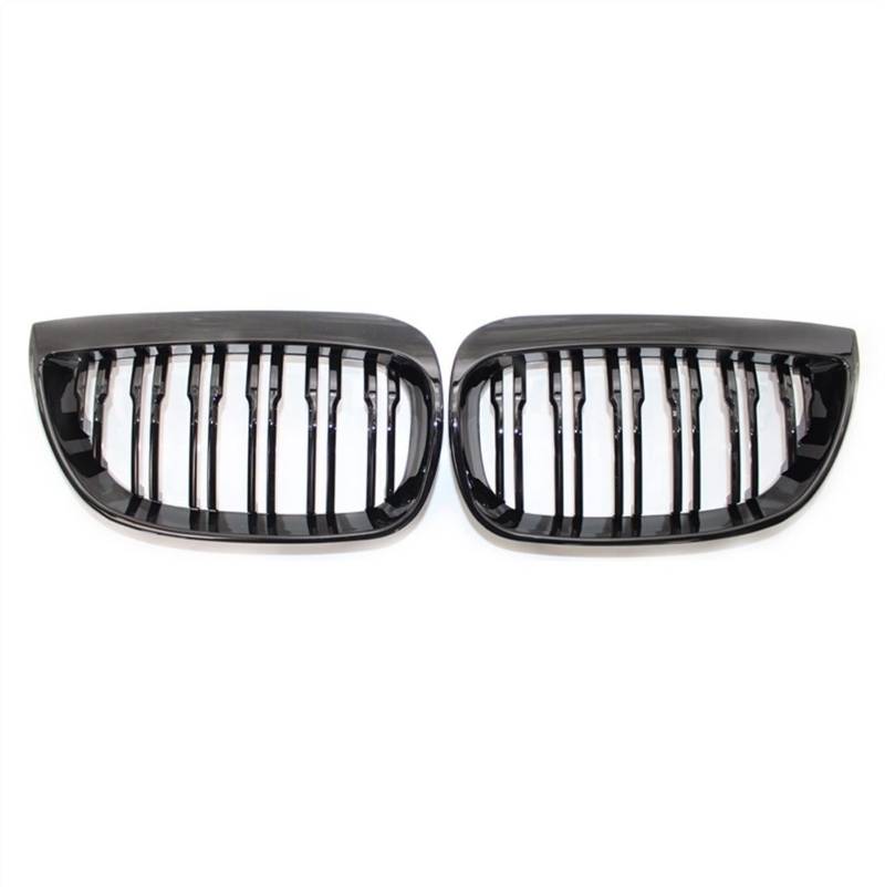 TATARENGS Kühlergrille Kompatibel Mit E81 E87 E82 E88 2008 2009 2010 2011 Auto-Doppellamellengrill, Vorderer Nierengrill, Obere Grillabdeckung(2) von TATARENGS