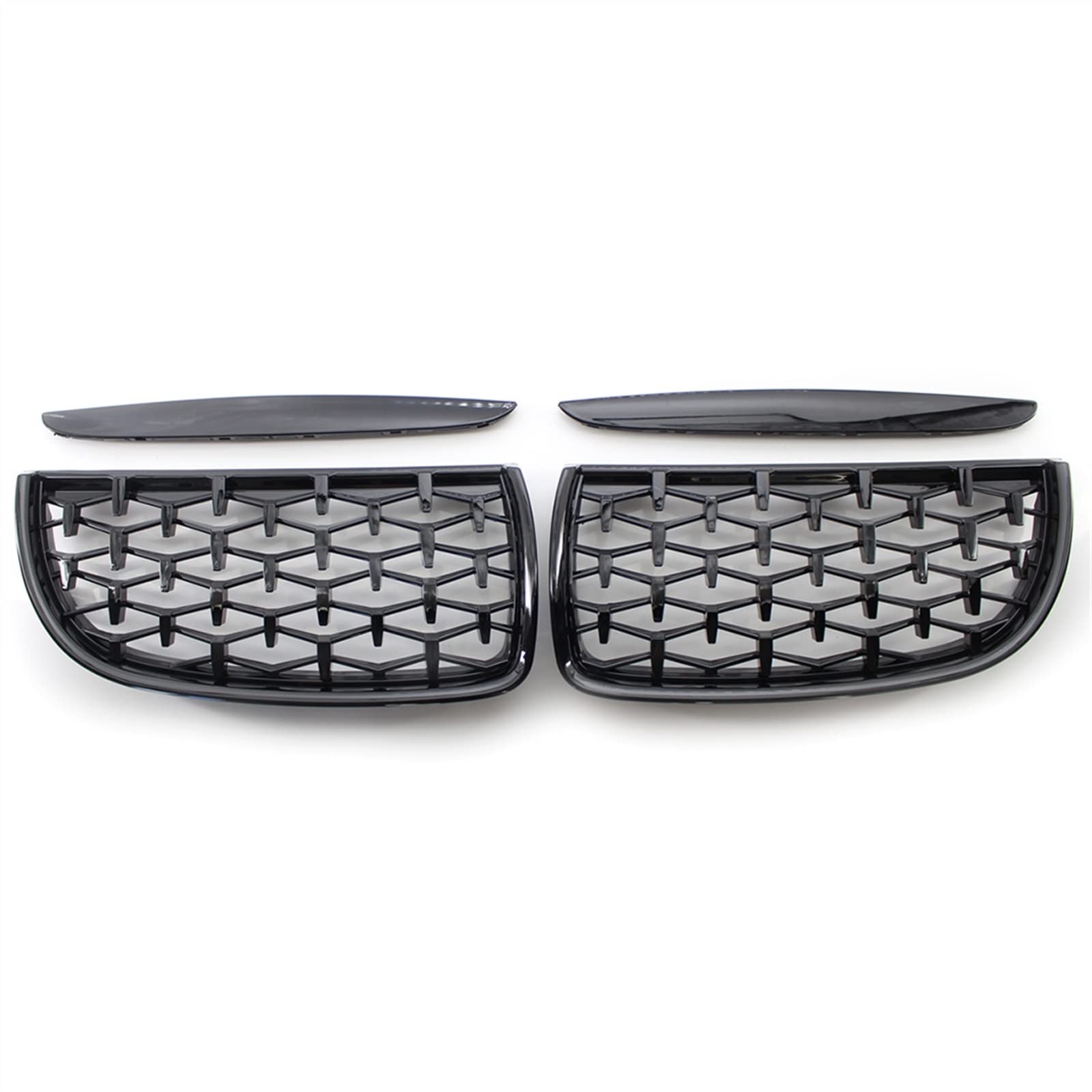 TATARENGS Kühlergrille Kompatibel Mit E90 E91 2005 2006 2007 2008 Auto Snap-on Front Nierengitter Lufteinlassgitter Obere Gitterabdeckung(Gloss Black) von TATARENGS