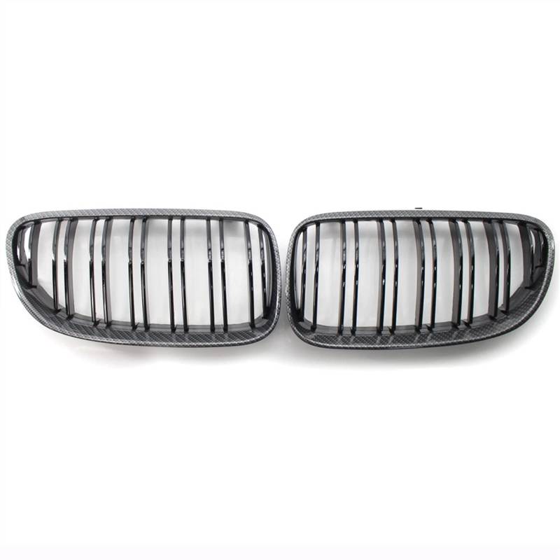 TATARENGS Kühlergrille Kompatibel Mit E92 E93 320I 330I 328i 335i 2010 2011 2012 Auto-Stoßstangenhaube Vorne Nierengitter Obergitter Abdeckung Lufteinlass Grill(Carbon Fiber) von TATARENGS