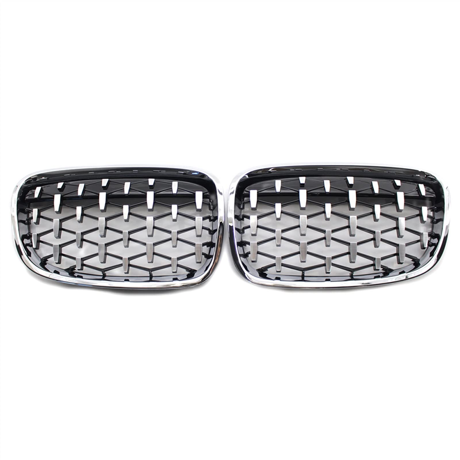 TATARENGS Kühlergrille Kompatibel Mit F20 F21 2010 2011 2012 2013 2014 Auto Niere Grill Stoßstange Front Lufteinlass Grill Obere Grillabdeckung(All Silver) von TATARENGS