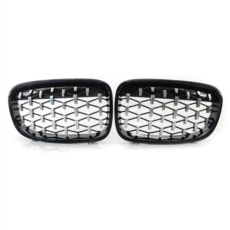 TATARENGS Kühlergrille Kompatibel Mit F20 F21 2010 2011 2012 2013 2014 Auto Niere Grill Stoßstange Front Lufteinlass Grill Obere Grillabdeckung(Black Silver) von TATARENGS