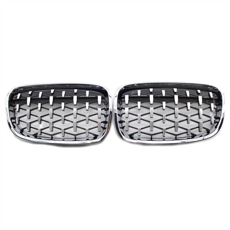 TATARENGS Kühlergrille Kompatibel Mit F20 F21 2011 2012 2013 2014 Auto-Lufteinlass-Grill-Stoßfänger-Abdeckung Front-Nieren-Grill-Hauben-oberer Grill(All Silver) von TATARENGS