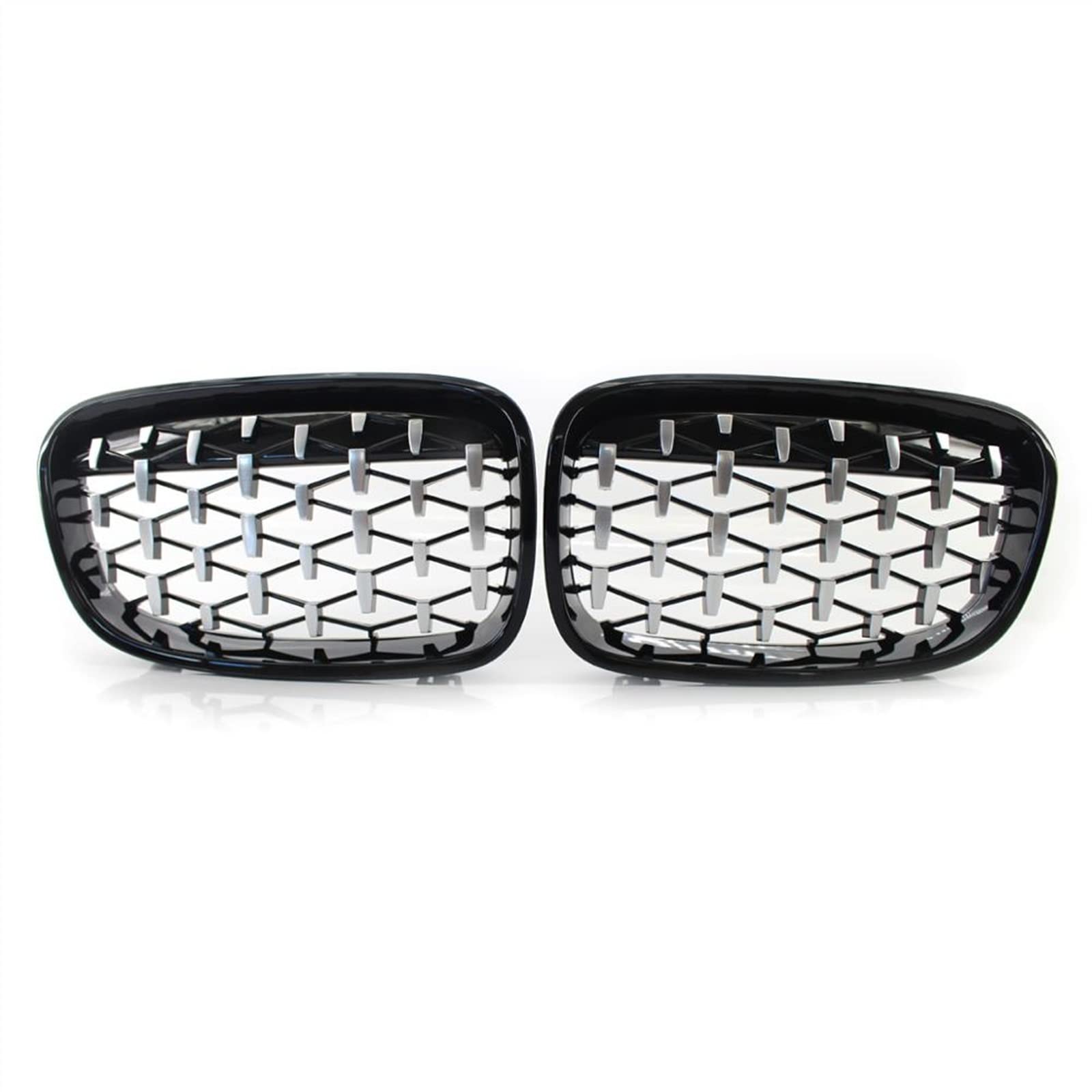 TATARENGS Kühlergrille Kompatibel Mit F20 F21 2011 2012 2013 2014 Auto-Lufteinlass-Grill-Stoßfänger-Abdeckung Front-Nieren-Grill-Hauben-oberer Grill(Black and Silver) von TATARENGS