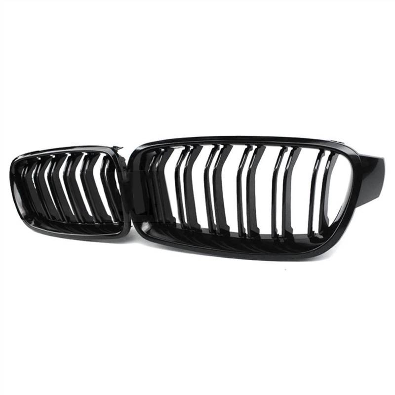TATARENGS Kühlergrille Kompatibel Mit F30 F35 F31 2012 2013 2014 2015 2016 2017 2018 Auto-Carbon-Faser-Front-Niere-Grill-oberer Grill-Abdeckungs-Lufteinlass-Grill(Gloss Black) von TATARENGS