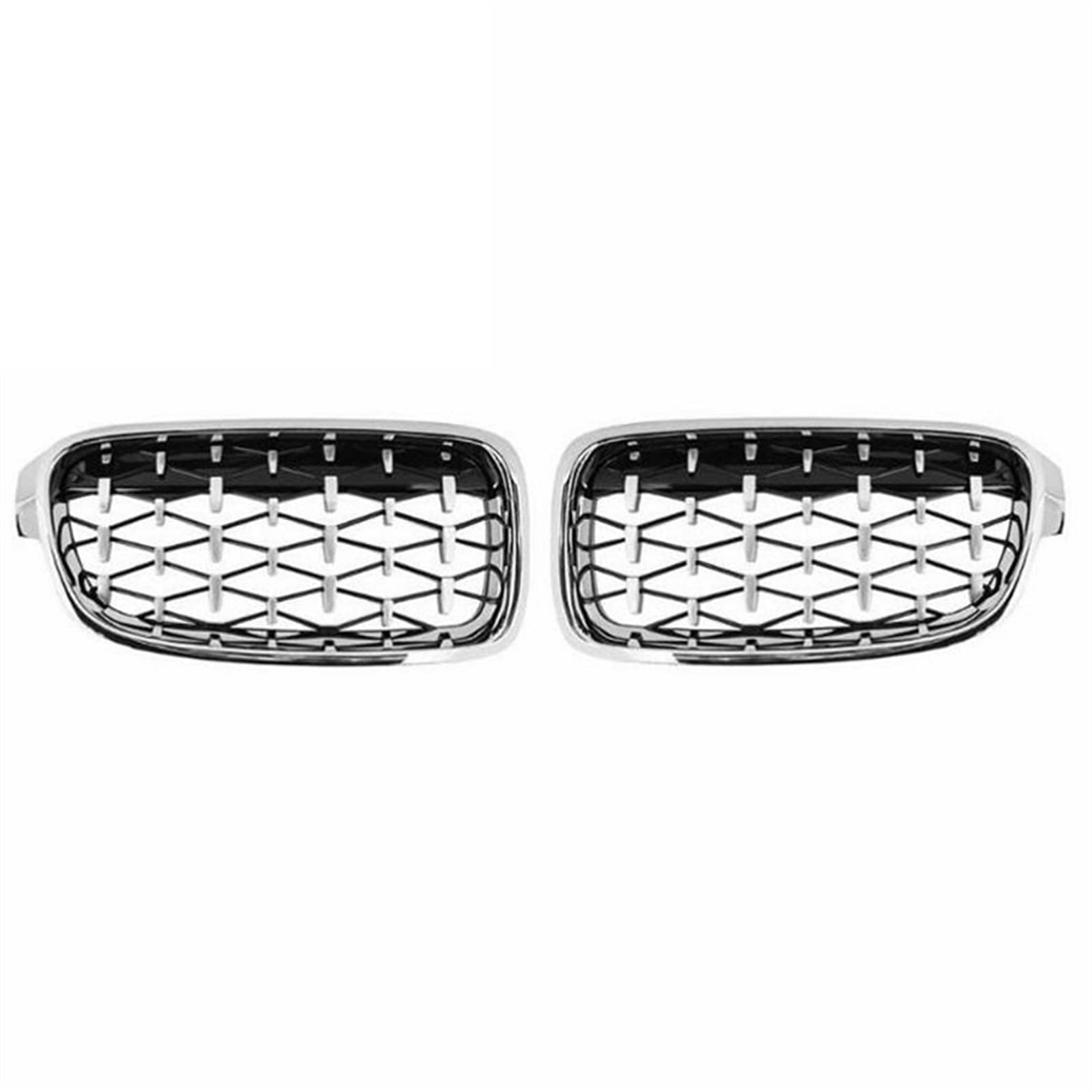 TATARENGS Kühlergrille Kompatibel Mit F30 F35 F31 2012 2013 2014 2015 2016 2017 2018 Auto Front Nierengitter Lufteinlass Grill Stoßstange Obere Grillabdeckung Stoßstange Haube(All Silver) von TATARENGS