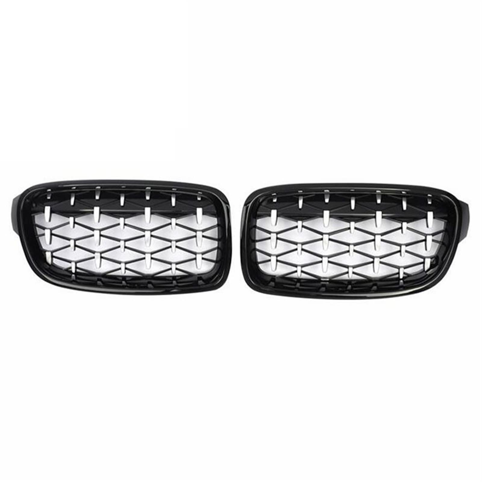 TATARENGS Kühlergrille Kompatibel Mit F30 F35 F31 2012 2013 2014 2015 2016 2017 2018 Auto Front Nierengitter Lufteinlass Grill Stoßstange Obere Grillabdeckung Stoßstange Haube(Black and Silver) von TATARENGS