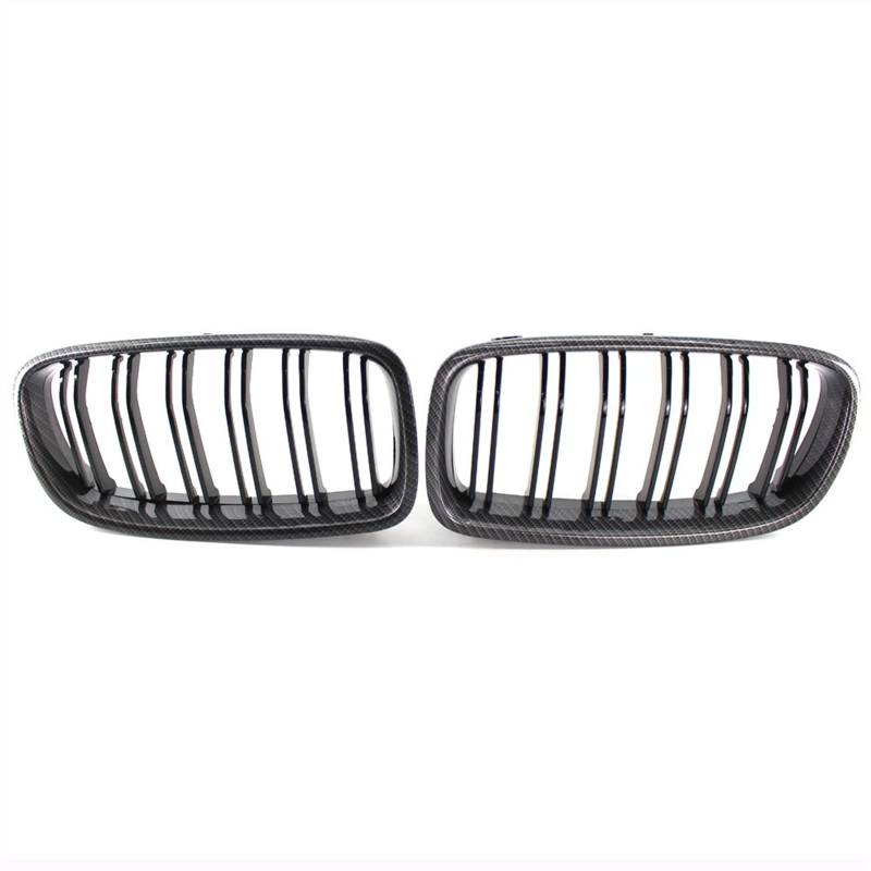 TATARENGS Kühlergrille Kompatibel Mit F31 F30 2013 2014 2015 2016 2017 2018 2019 Auto Front Nierengitter Lufteinlass Grill Obere Grillabdeckung Stoßstange Haube(Carbon Fiber) von TATARENGS