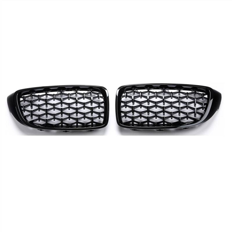 TATARENGS Kühlergrille Kompatibel Mit F32 F33 F36 F80 F82 F83 M3 M4 2014 2015 2016 2017 2018 2019 2020 Auto Obere Grillabdeckung Stoßstange Haube Front Niere Grill(Black Silver) von TATARENGS
